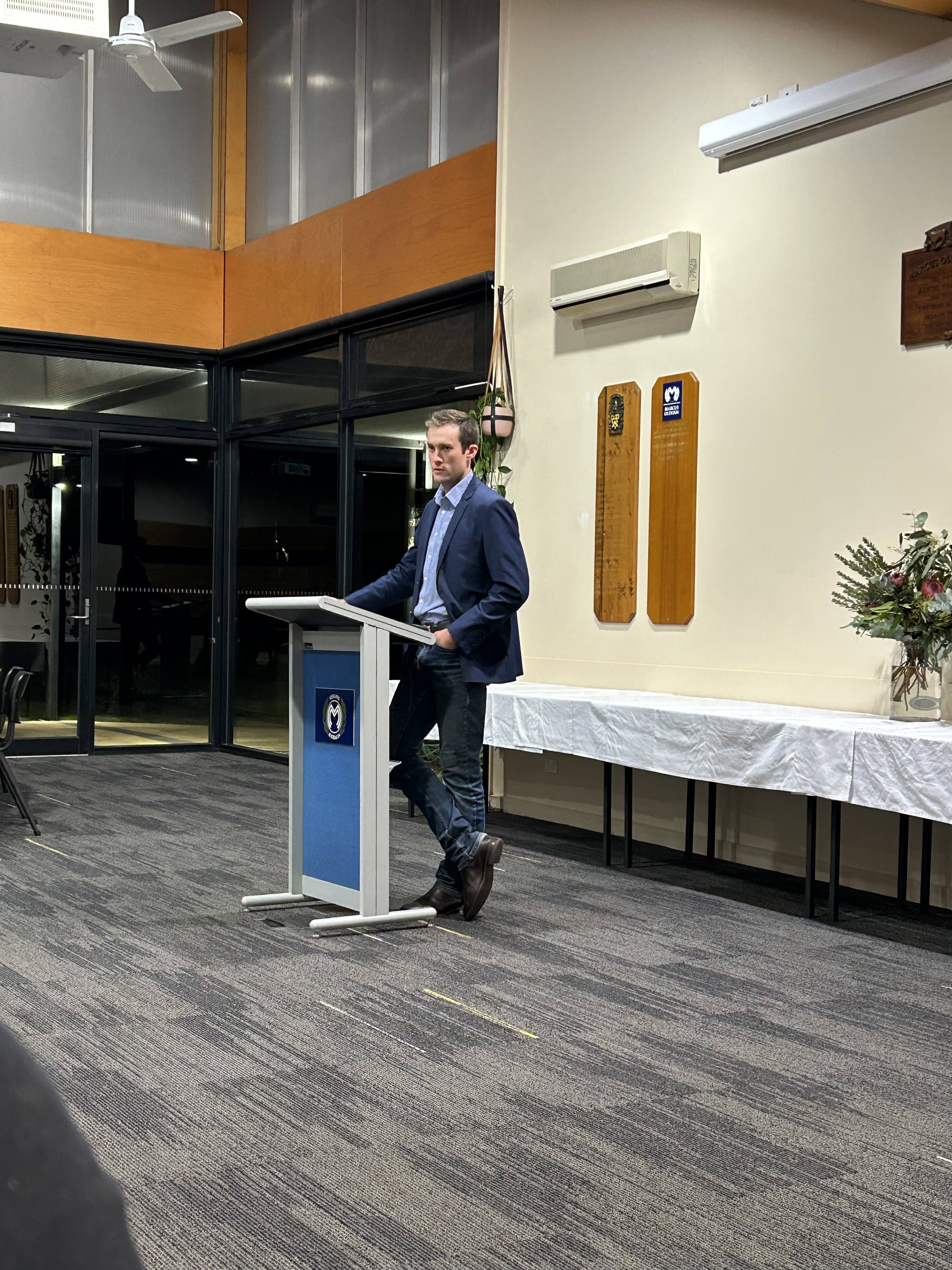 James White presenting during the Marcus Oldham Rural Leadership Program.